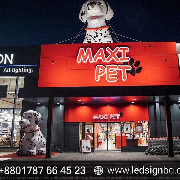 Pet Shop Store Front Acrylic 3D Letter Sign