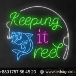 Water Flows with Fish LED Neon Sign Light