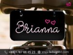 Custom Car LED Name Plate Price in Bangladesh