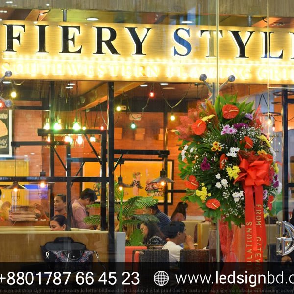 Fiery Style Shop Letter Sign Board Price