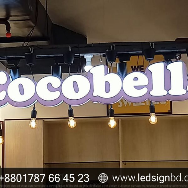 Acrylic Letters Sign Board & LED Module Light Price