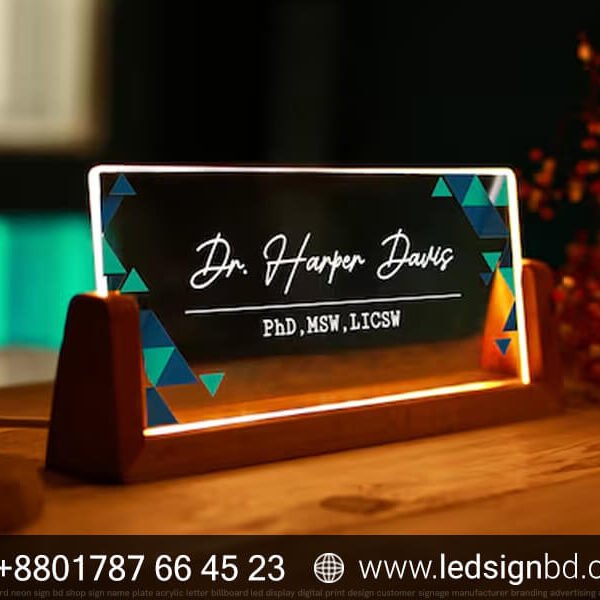 Custom Acrylic Name Plates for Enhanced Reception Price in BD