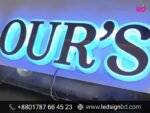 Shop 3D Acrylic LED Letter Signs Pricing & Custom Designs in Bangladesh