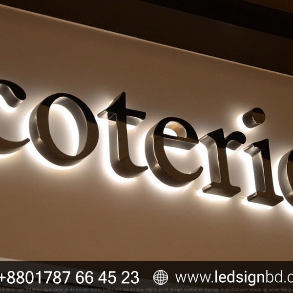 Golden Back Lite Letter Sign Board Factory