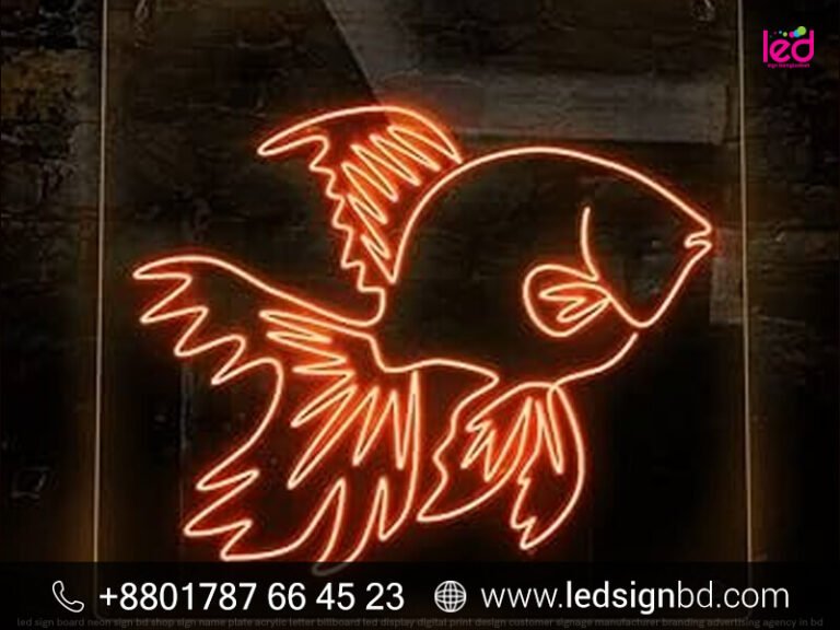 Wild Fish Neon LED Light Sign Board Pricing