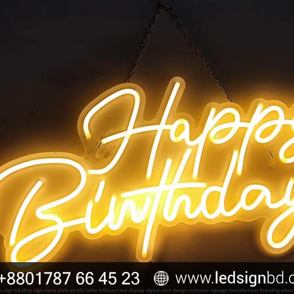 Light Neon Lights Wall for Happy Birthday