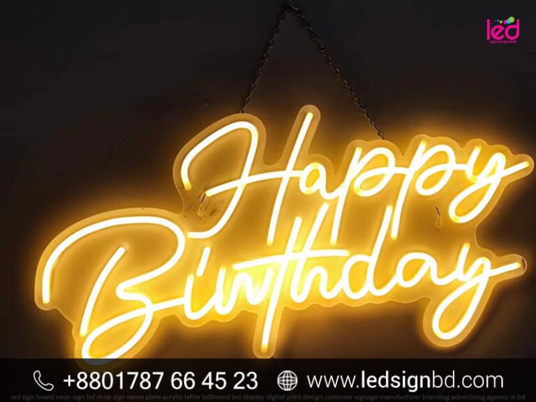 Light Neon Lights Wall for Happy Birthday