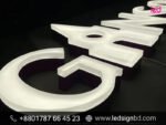 3D SS Bata Model LED Sign Board Customizable Acrylic High Letter Signs