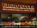 Fiery Style Shop Letter Sign Board Price