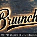 Golden Back Lite Letter Sign Board Factory