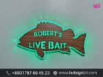 Fish Bait LED Neon Sign Light price in BD