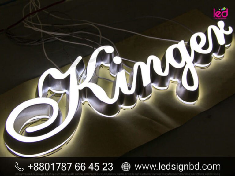 Stainless Steel Acrylic LED Sign Board