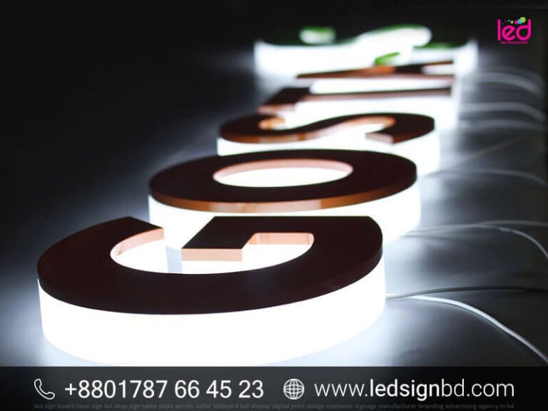 Acrylic Letter LED Sign Board Price