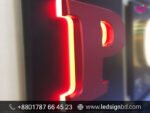 Custom MS Embossed Letters with LED Light Price