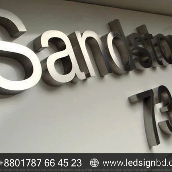 3D Custom SS Letter Sign Pricing & Design Pricing