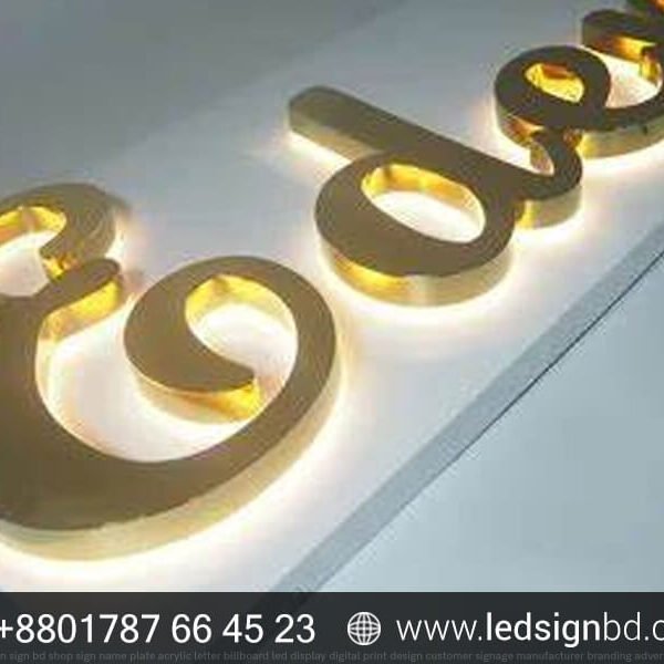 Stainless Steel Custom LED Sign Board Price