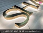 SS Acrylic High Letter LED Light Sign Board